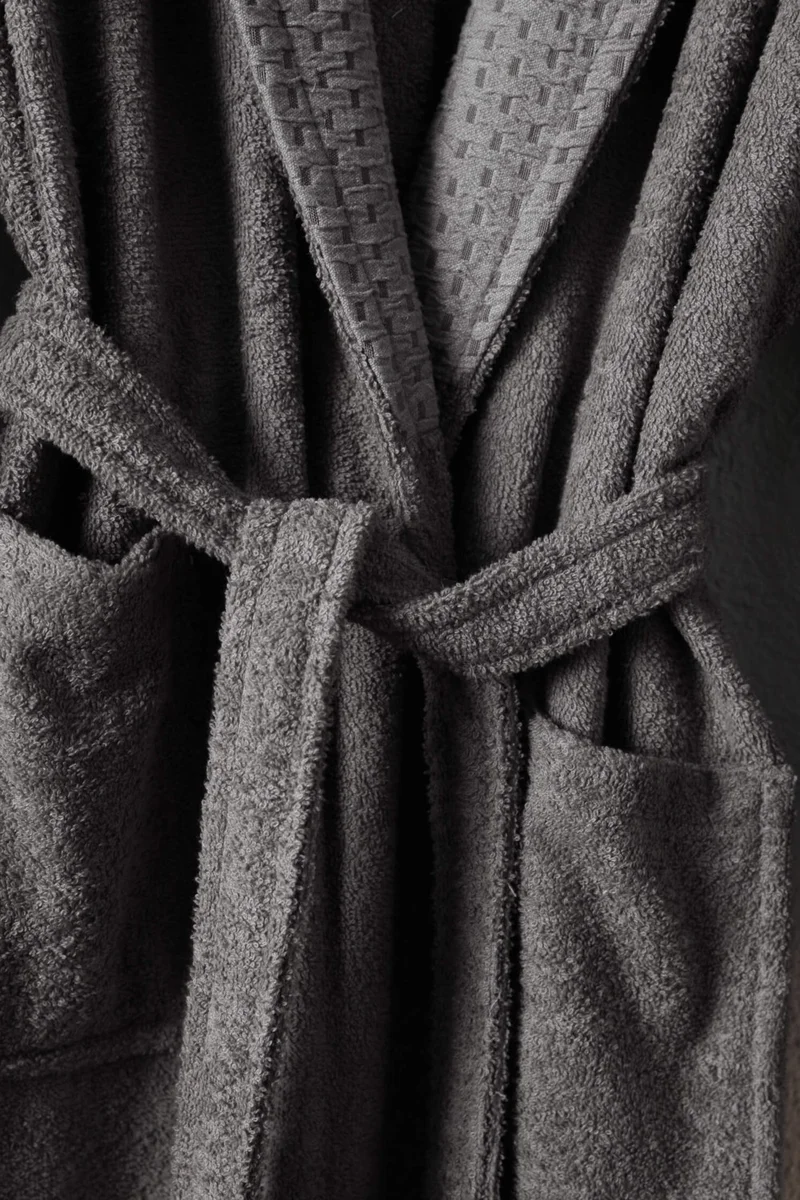 فافورا Tuwa Cotton XXL Size Single Bathrobe Set - Anthracite