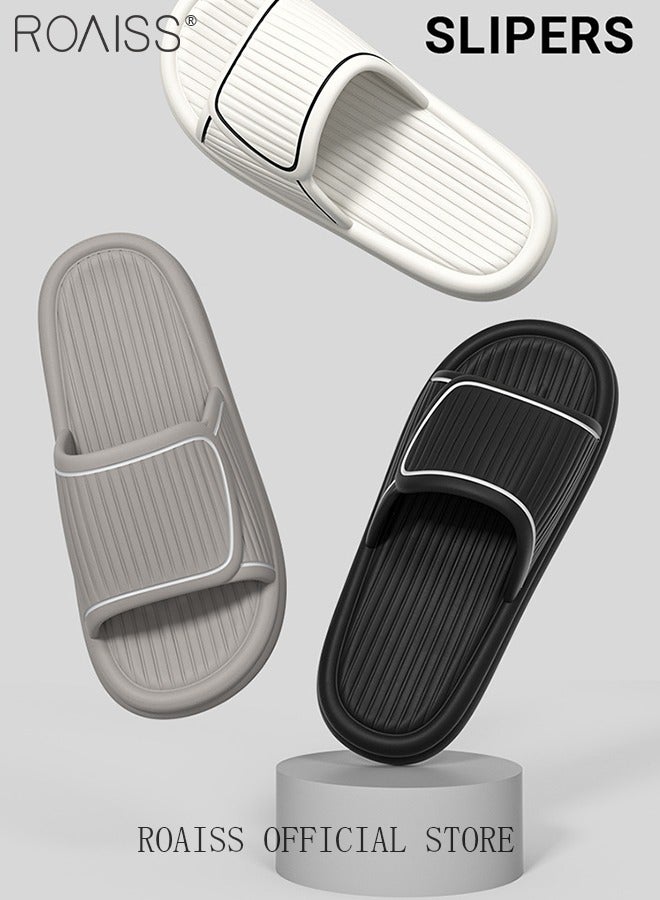 Unisex Pillow Slippers, Thick Sole Bath Slippers, Summer Beach Sandals, Non-slip Quick-drying Shower Slides, Lightweight House Slippers with Anti-Slip Sole and Ergonomic Design, Perfects for Bathroom, Bedroom, Living Room, Swimming Pool and Beach