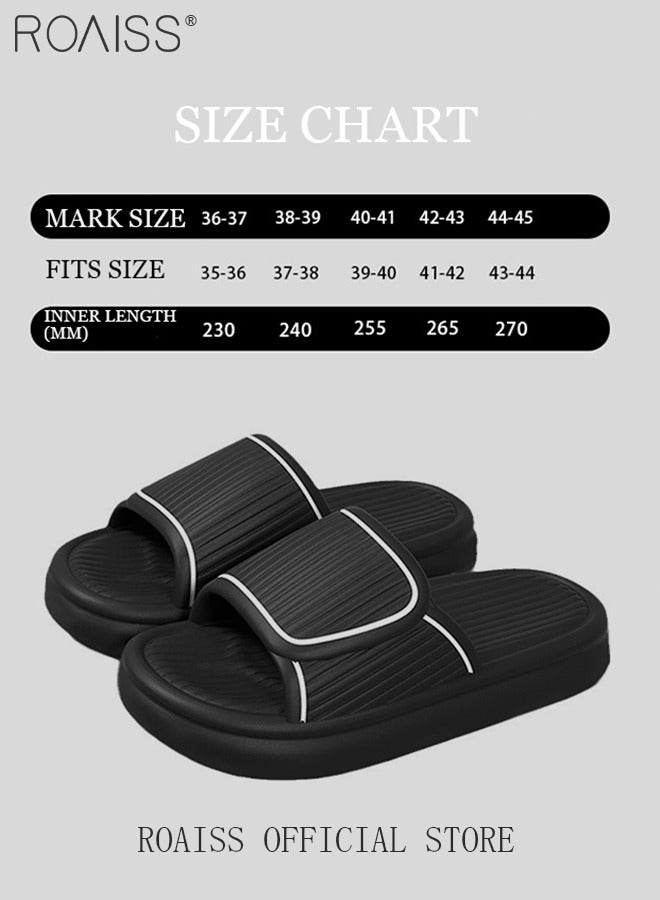 Unisex Pillow Slippers, Thick Sole Bath Slippers, Summer Beach Sandals, Non-slip Quick-drying Shower Slides, Lightweight House Slippers with Anti-Slip Sole and Ergonomic Design, Perfects for Bathroom, Bedroom, Living Room, Swimming Pool and Beach