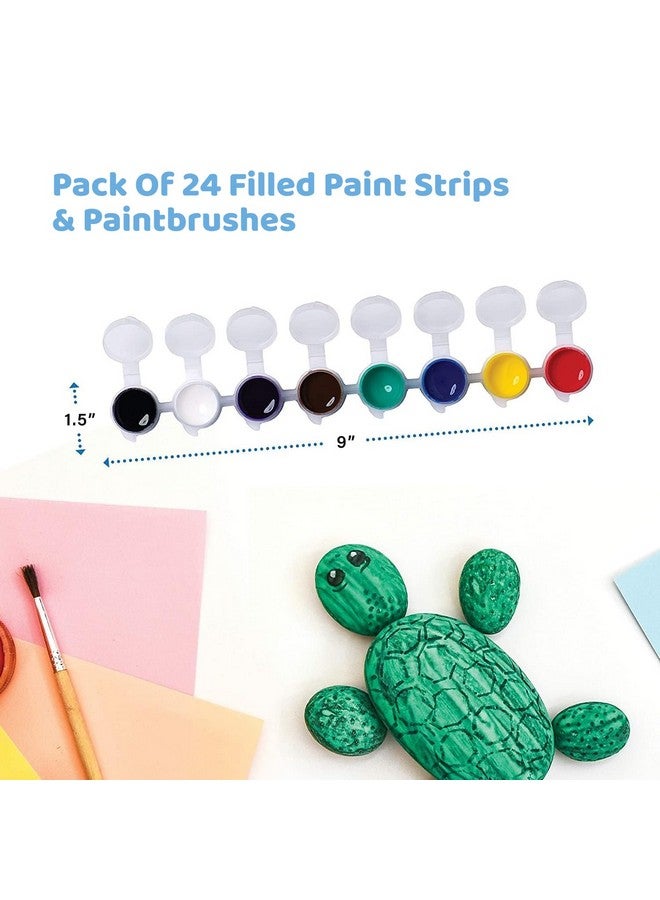 Neliblu Washable Paints for Kids - 24 Strips Filled with 8 Colors Each - Includes Paintbrushes - Watercolor Arts and Craft Set for School, Home, or Classroom - Art Supplies Party Favors for Birthdays - Image 3