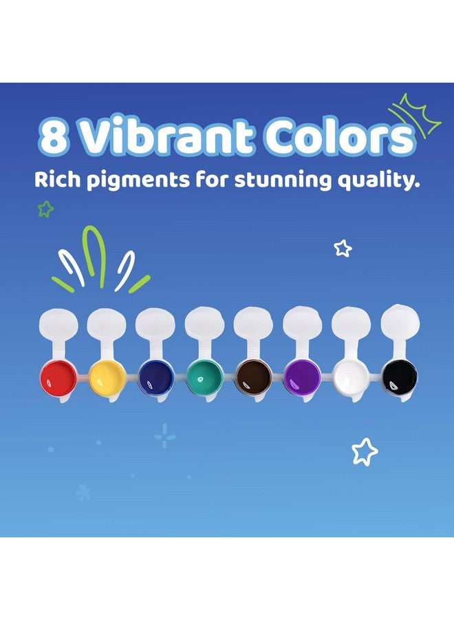 Neliblu Washable Paints for Kids - 24 Strips Filled with 8 Colors Each - Includes Paintbrushes - Watercolor Arts and Craft Set for School, Home, or Classroom - Art Supplies Party Favors for Birthdays - Image 5