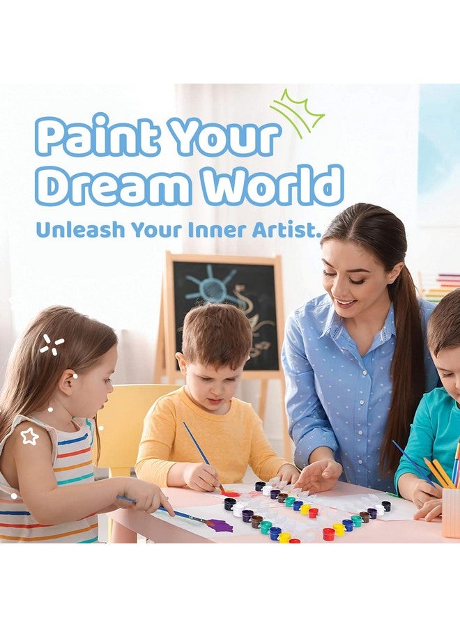 Neliblu Washable Paints for Kids - 24 Strips Filled with 8 Colors Each - Includes Paintbrushes - Watercolor Arts and Craft Set for School, Home, or Classroom - Art Supplies Party Favors for Birthdays - Image 2