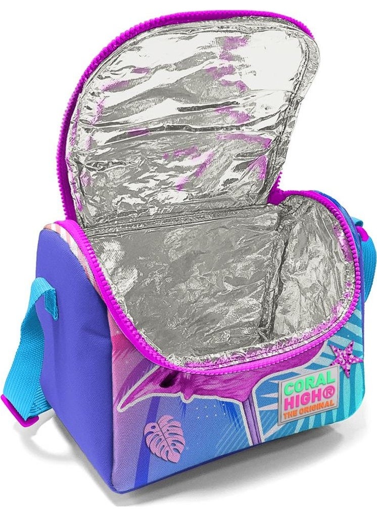 CORAL HIGH - Kids Lavender Pink Flamingo Patterned 3-Piece School Bag Set SET0123905 - Image 1