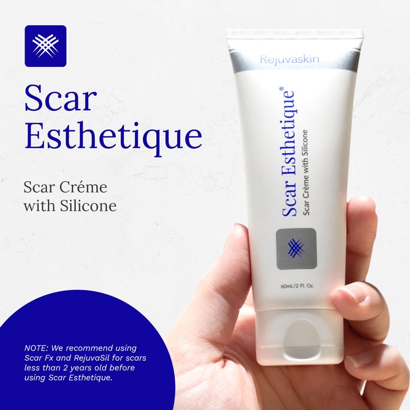 Rejuvaskin Scar Esthetique Scar Cream with Silicone, Reduces the Appearance of Surgical Scars, Burns, Stretch Marks, Keloids & Acne Scars, 30ml - Image 2