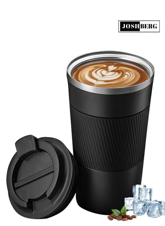 Joshberg 13 oz Vacuum Insulated Coffee Mug, Stainless Steel Coffee Travel Mug Spill Proof with Leakproof Lid,Reusable Tumbler Coffee Cups for Keep Hot/Ice Coffee and Tea Drinks - Image 1