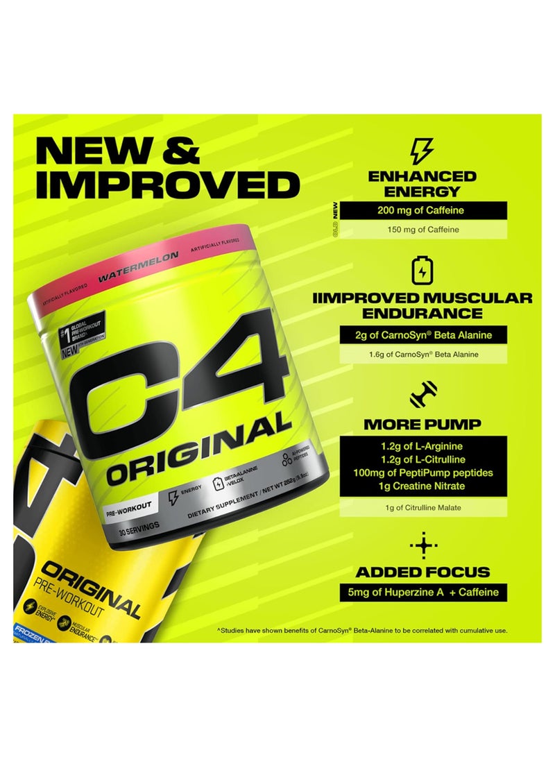 سيلوكور C4 Original Explosive قبل التمرين - البطيخ - 30 حصة - 195 جرام - Image 2