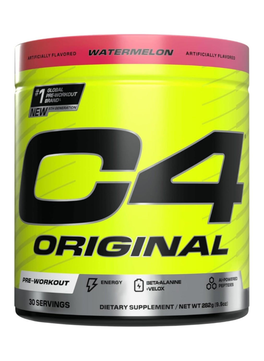Original Pre Workout Powder Energy Drink Supplement For Men And Women with Creatine, Caffeine, Nitric Oxide Booster, Citrulline And Beta Alanine Watermelon - 30 Servings - Packaging May Vary