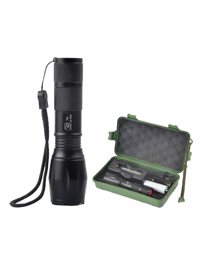 NIBEMINENT 2000 Lumens Adjustable Focus Zoomable Flashlight Black 4x13cm  - Image 1