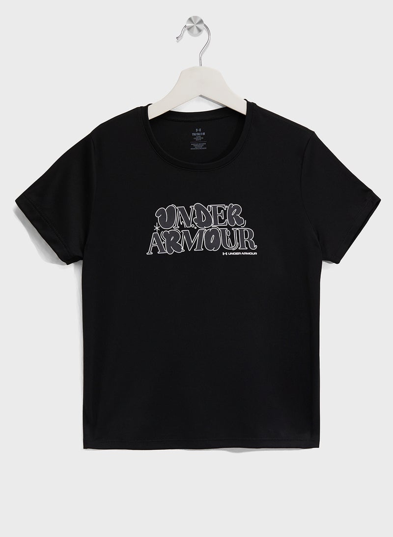 UNDER ARMOUR Youth Tech Wordmark T-Shirt  - Image 1