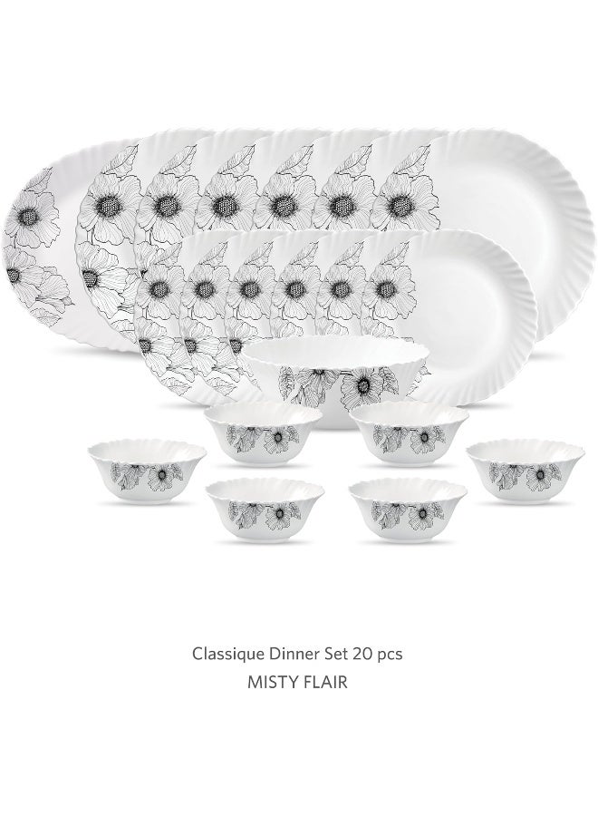 La Opala Diva Classique Dinner Set 20 Pcs Misty Flair  - Image 2