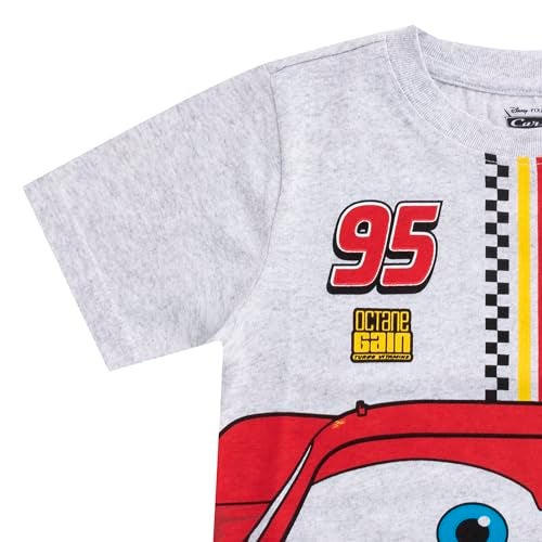 Disney Cars Lightning McQueen Boys Short Sleeve T-Shirt and Shorts 2 Piece Set for Toddlers to Big Kids - Image 3