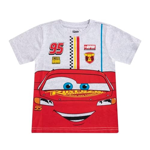 Disney Cars Lightning McQueen Boys Short Sleeve T-Shirt and Shorts 2 Piece Set for Toddlers to Big Kids - Image 2