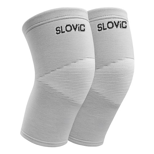 SLOVIC Knee Support for Pain Relief | Bamboo Yarn Knee Cap for Gym, Sports & Cycling | Anti-Slip & Breathable Compression Sleeve for Men & Women | Medium - Image 1