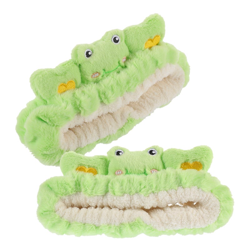 2 pcs Frog Headbands Spa Headbands Makeup Headbands Cute Headbands Skincare Headbands - Image 1