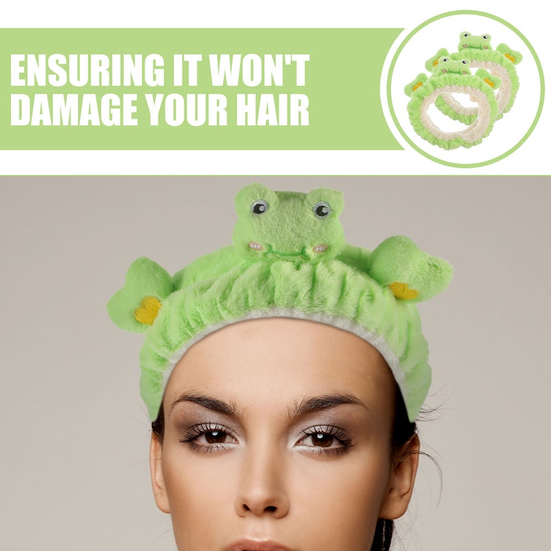 2 pcs Frog Headbands Spa Headbands Makeup Headbands Cute Headbands Skincare Headbands - Image 2