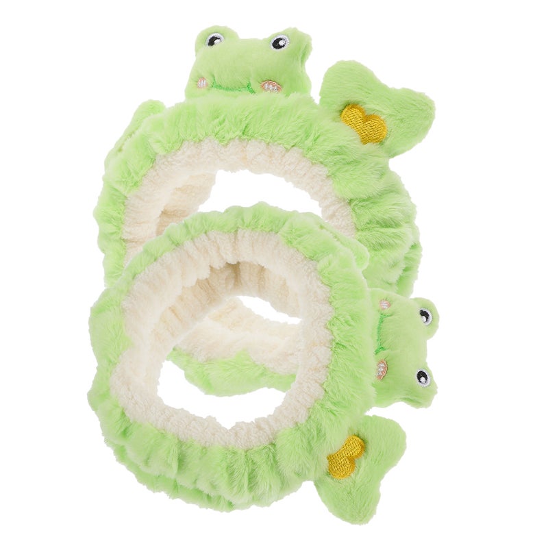 2 pcs Frog Headbands Spa Headbands Makeup Headbands Cute Headbands Skincare Headbands - Image 3