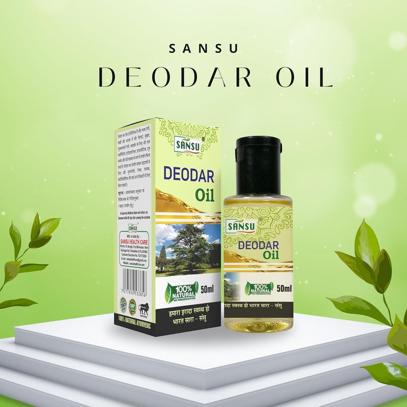 Sansu Cedarwood oil Deodar Oil 50ml Pack of 4 - Image 2