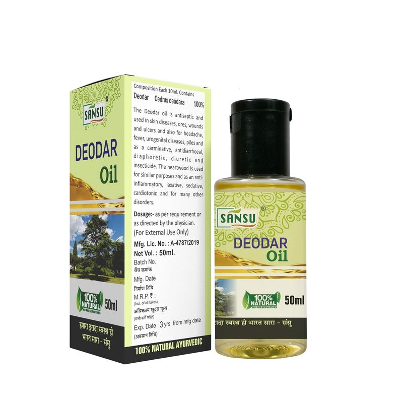 Sansu Cedarwood oil Deodar Oil 50ml Pack of 4 - Image 4