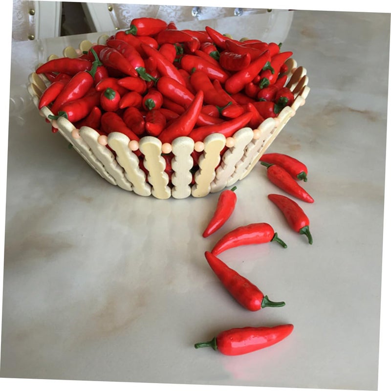 60pcs Realistic Mini Artificial Red Chili Peppers For Home Decor Photography Restaurant Display - Image 4