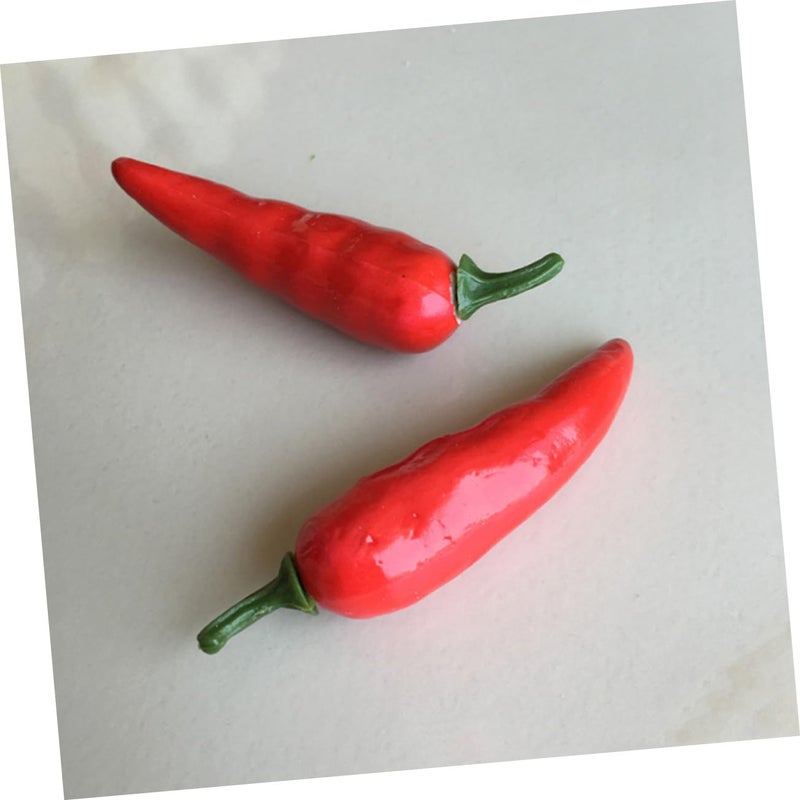 60pcs Realistic Mini Artificial Red Chili Peppers For Home Decor Photography Restaurant Display - Image 5
