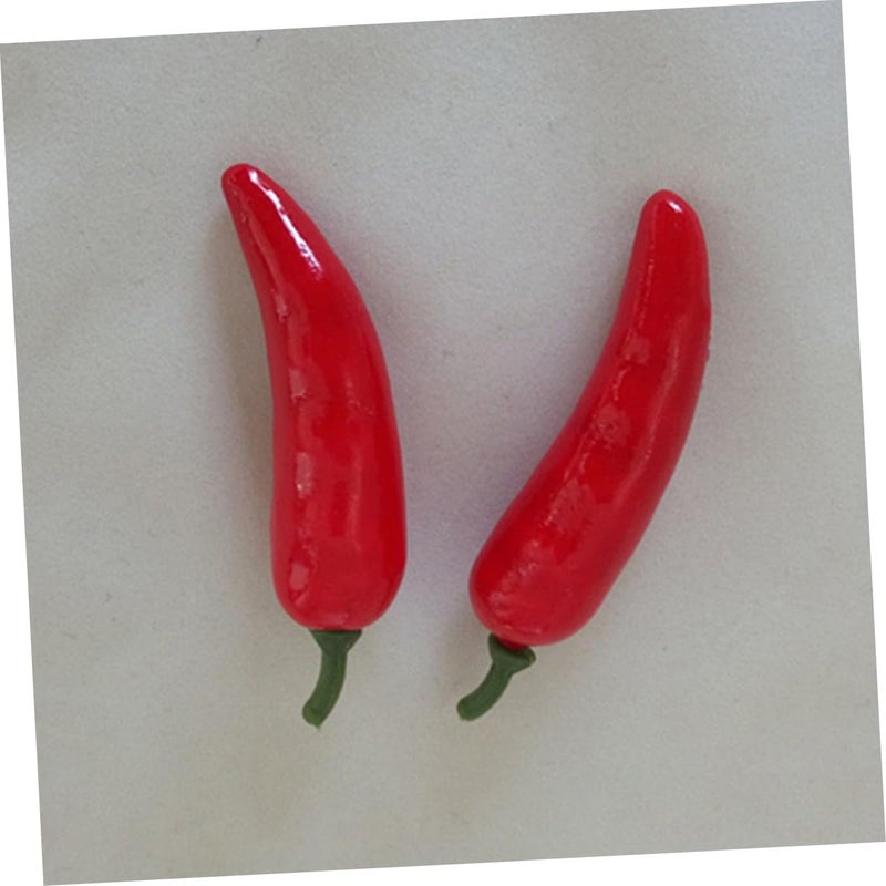 60pcs Realistic Mini Artificial Red Chili Peppers For Home Decor Photography Restaurant Display - Image 3