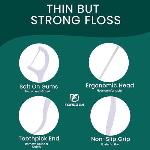 FORCE 24 Force24 Dental Floss Picks for Tooth Cleaning Fresh Dental Floss Toothpick Cleaners, Oral Care Teeth Flossing Thread Toothpicks Stick Set for Fresh and Healthy Gums (50pcs) (Pack of 2) - Image 5