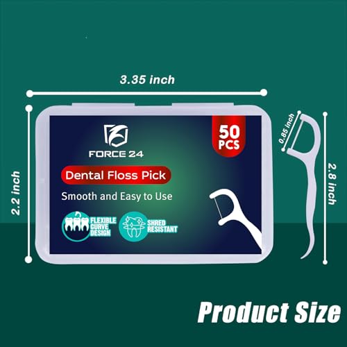 FORCE 24 Force24 Dental Floss Picks for Tooth Cleaning Fresh Dental Floss Toothpick Cleaners, Oral Care Teeth Flossing Thread Toothpicks Stick Set for Fresh and Healthy Gums (50pcs) (Pack of 2) - Image 2