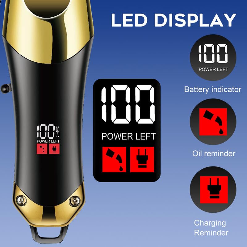 SOLIMPIA HT678 Salon Series Professional Digital Display Cordless Hair Clipper Electric Hair Cutter Kit Wireless Hair Grooming Trimmers Set Liion Battery 1000mAh 240 minutes Runtime - Image 3