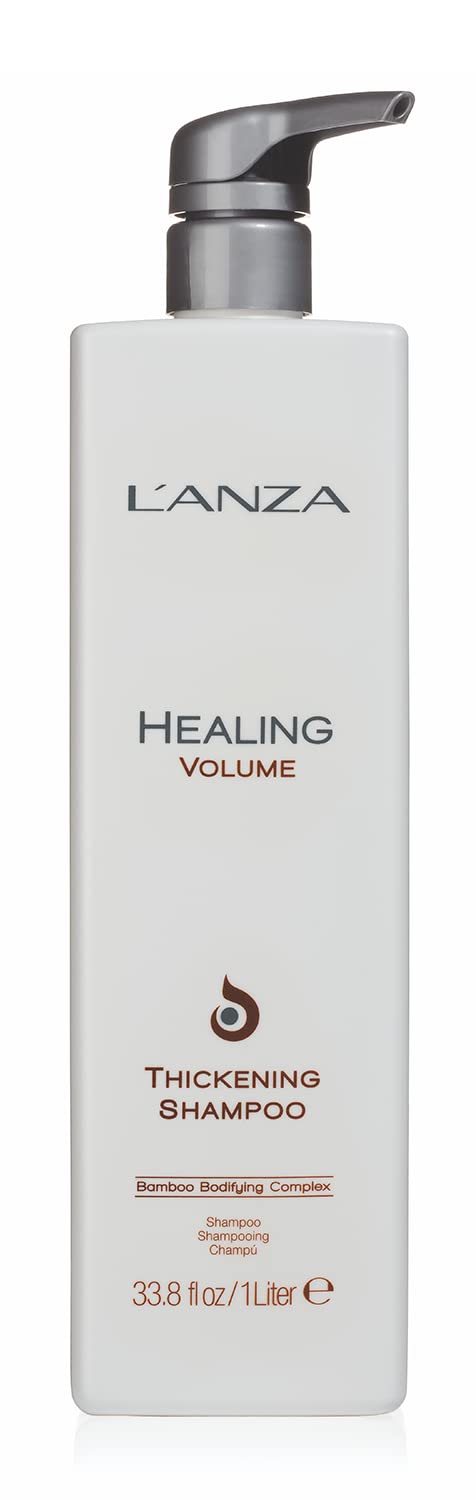 LANZA Healing Volume Thickening Shampoo Boosts Shine Volume and Thickness for Fine and Flat Hair Rich with Bamboo Bodifying Complex and Keratin 3379 Fl Oz