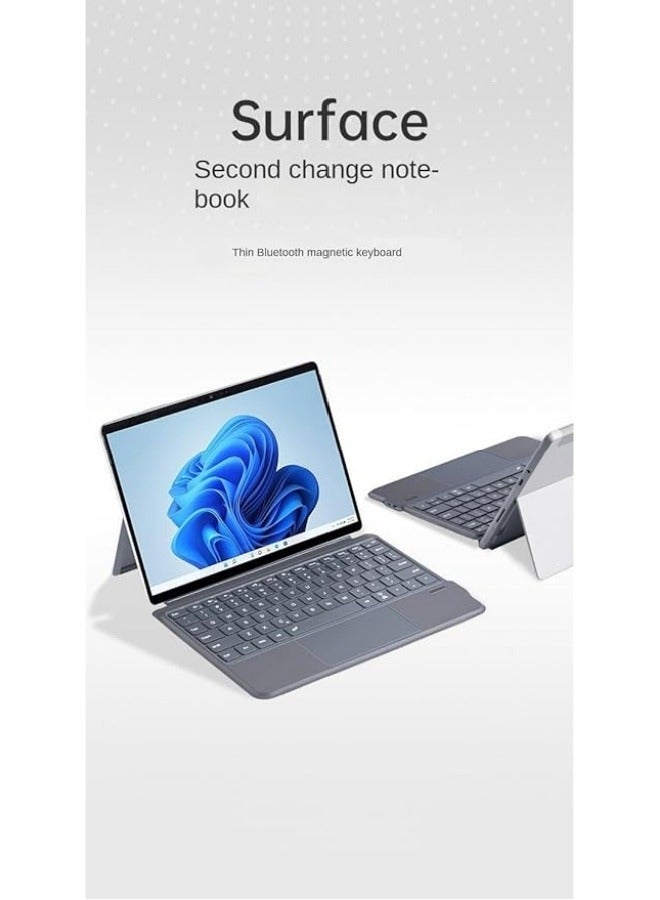 Touched Bluetooth Magnetic Keyboard Compatible with Surface Go 4/Go 3/Go 2 /Go Tablet, External wireless keyboard protective case - Image 2