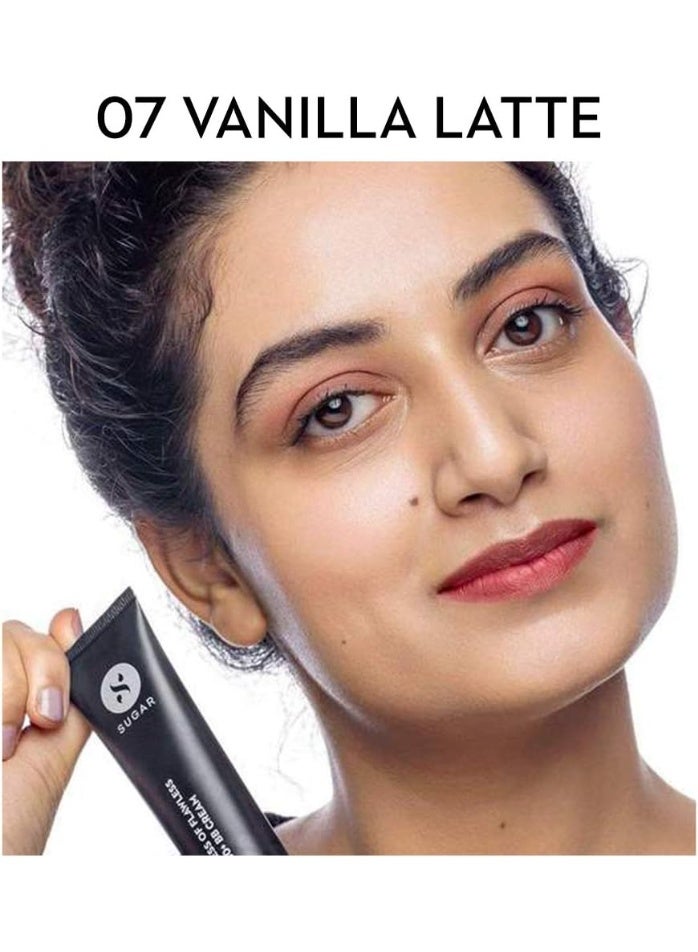 شوجر كوزماتيكس كريم بي بي "إلهة العيوب" من سوغار كوزماتيكس بعامل حماية من الشمس 30+ - 07 لاتيه فانيليا (فاتح) تركيبة خفيفة الوزن تدوم طويلاً - Image 3