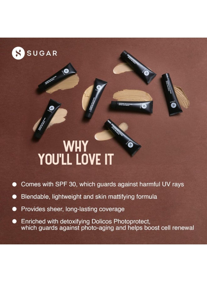 شوجر كوزماتيكس كريم بي بي "إلهة العيوب" من سوغار كوزماتيكس بعامل حماية من الشمس 30+ - 07 لاتيه فانيليا (فاتح) تركيبة خفيفة الوزن تدوم طويلاً - Image 5