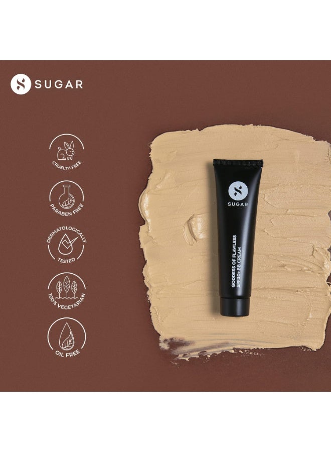 شوجر كوزماتيكس كريم بي بي "إلهة العيوب" من سوغار كوزماتيكس بعامل حماية من الشمس 30+ - 07 لاتيه فانيليا (فاتح) تركيبة خفيفة الوزن تدوم طويلاً - Image 4