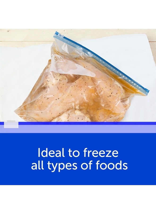 Ziploc Gallon Food Storage Freezer Slider Bags, Power Shield Technology for More Durability, 72 Count  - Image 5