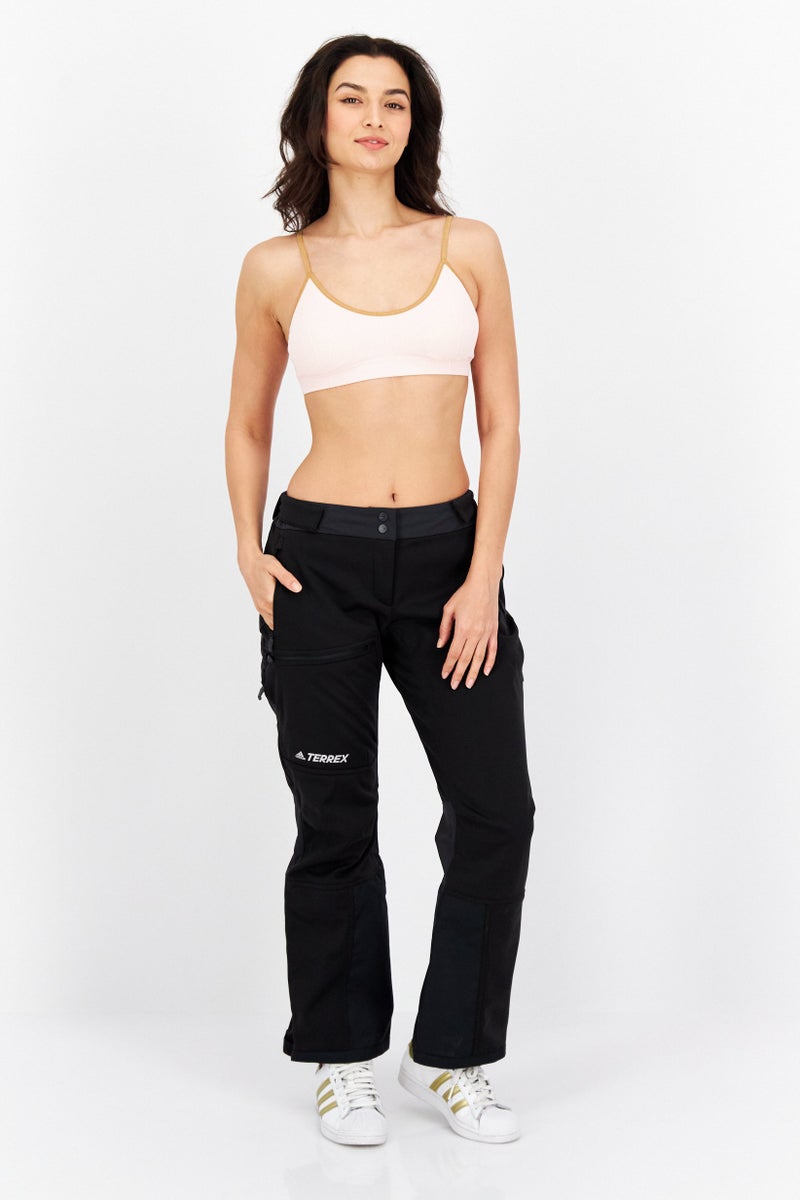 Adidas Women Sportswear Fit Brand Logo Track Pants, Black  - Image 4