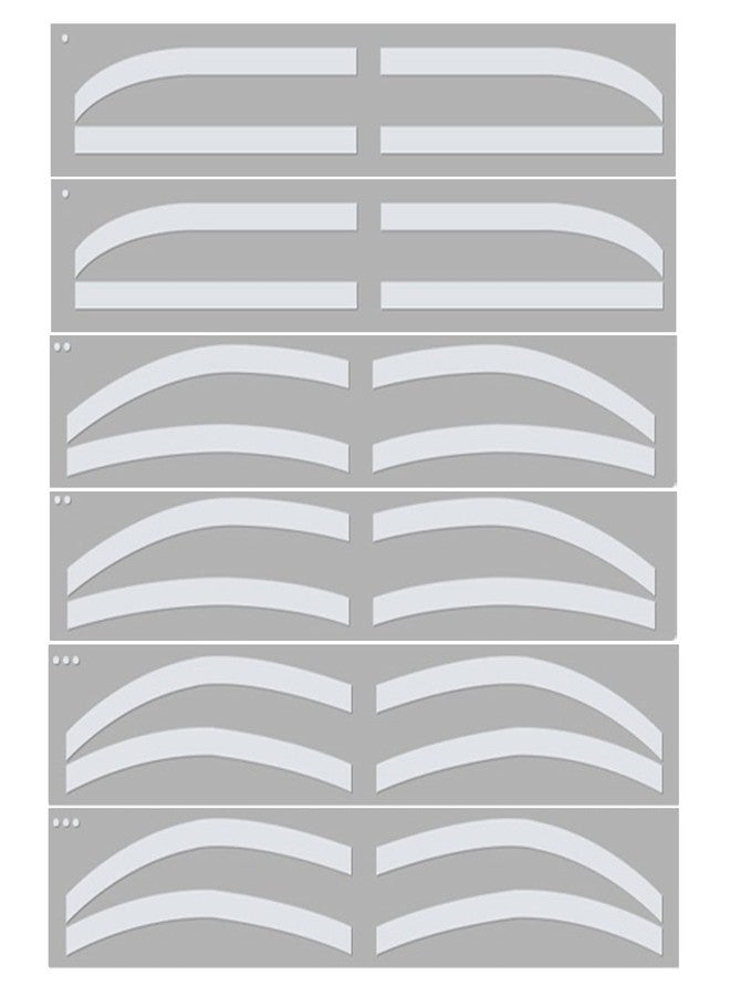 AYNEFY Eyebrow Stencil Stickers Airbrush Eyebrow Sticker Stencil Eyebrow Auxiliary Stickers,6 Pairs Eyebrow Auxiliary Stickers Disposable Adhesive Eyebrow Pattern Sticker - Image 1