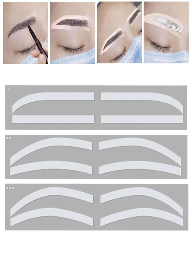 AYNEFY Eyebrow Stencil Stickers Airbrush Eyebrow Sticker Stencil Eyebrow Auxiliary Stickers,6 Pairs Eyebrow Auxiliary Stickers Disposable Adhesive Eyebrow Pattern Sticker - Image 3