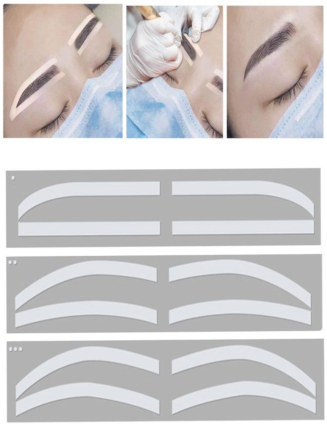 AYNEFY Eyebrow Stencil Stickers Airbrush Eyebrow Sticker Stencil Eyebrow Auxiliary Stickers,6 Pairs Eyebrow Auxiliary Stickers Disposable Adhesive Eyebrow Pattern Sticker - Image 2