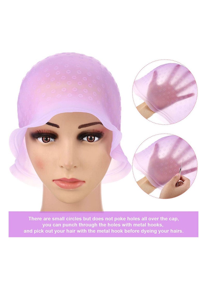 globalstar Globalstar Magicap Reusable Hair Highlighting Silicone Cap With Hook Tipping Q-49  - Image 2
