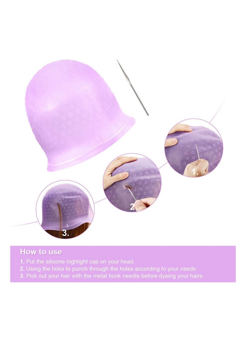 globalstar Globalstar Magicap Reusable Hair Highlighting Silicone Cap With Hook Tipping Q-49  - Image 3