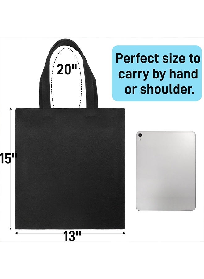 2 Pack Canvas Tote Bags, Sublimation Blank Grocery Bag with Handle, 15x13 In Reusable Medium Shopping Cloth Bag for DIY, Painting, Crafting, Embroidery, Advertising,Gift, Activity - Image 5