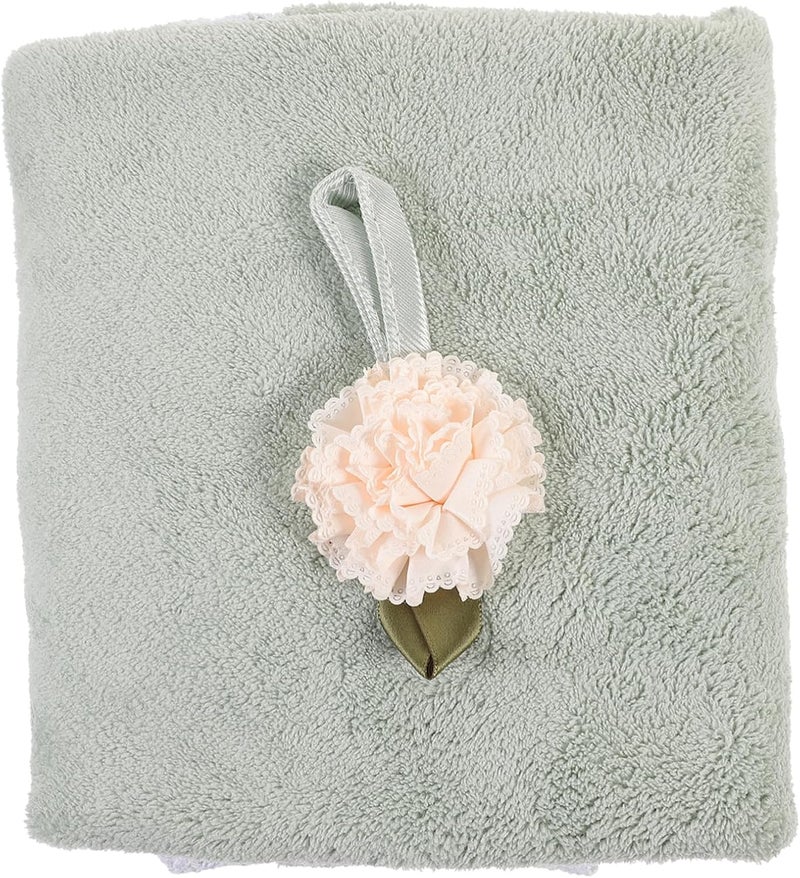 1pc Round Hand Towel Fleece Hand Towels Microfiber Coral Quick Dry Soft Gentle Hanging Water Absorbent Decorative - Image 1