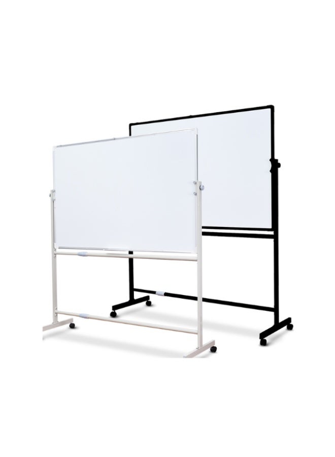 كالون سبورة بيضاء مغناطيسية أحادية الجانب بعجلات مقاس 90 × 120 سم - سبورة قابلة للمسح الجاف تدور 360 درجة مع حامل بعجلات سبورة بيضاء محمولة سبورة بيضاء متنقلة للمكتب والفصول الدراسية والمدرسة والمنزل - Image 2