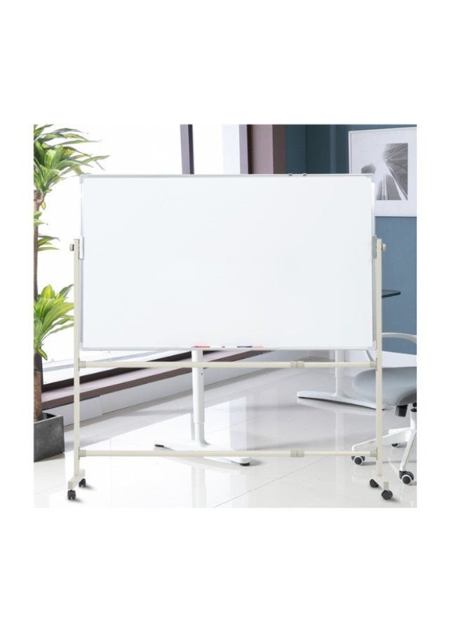 كالون سبورة بيضاء مغناطيسية أحادية الجانب بعجلات مقاس 90 × 120 سم - سبورة قابلة للمسح الجاف تدور 360 درجة مع حامل بعجلات سبورة بيضاء محمولة سبورة بيضاء متنقلة للمكتب والفصول الدراسية والمدرسة والمنزل - Image 5