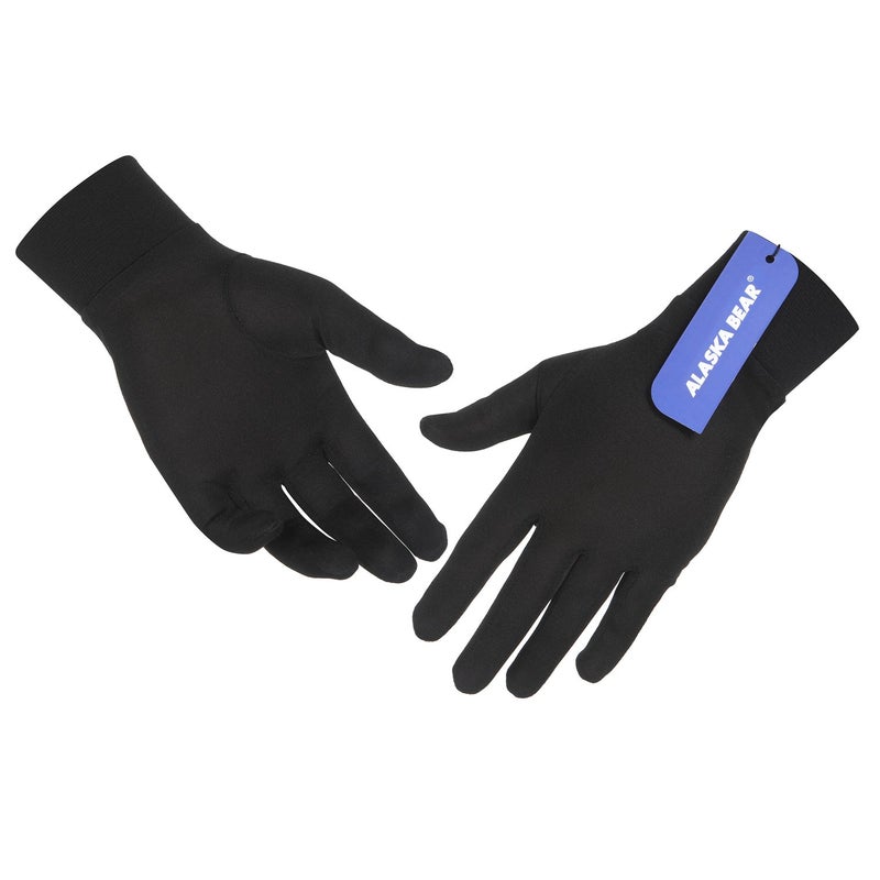 ALASKA BEARÂ® Natural Silk Thermal Glove Liners Ski Bike Motorcycle Cycling Golf Liner Gloves - Image 2