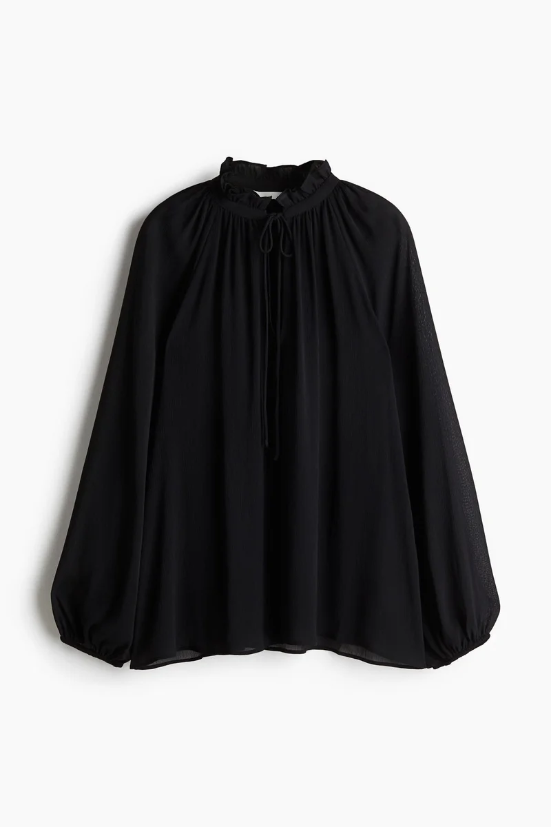 H&M Crinkled chiffon blouse