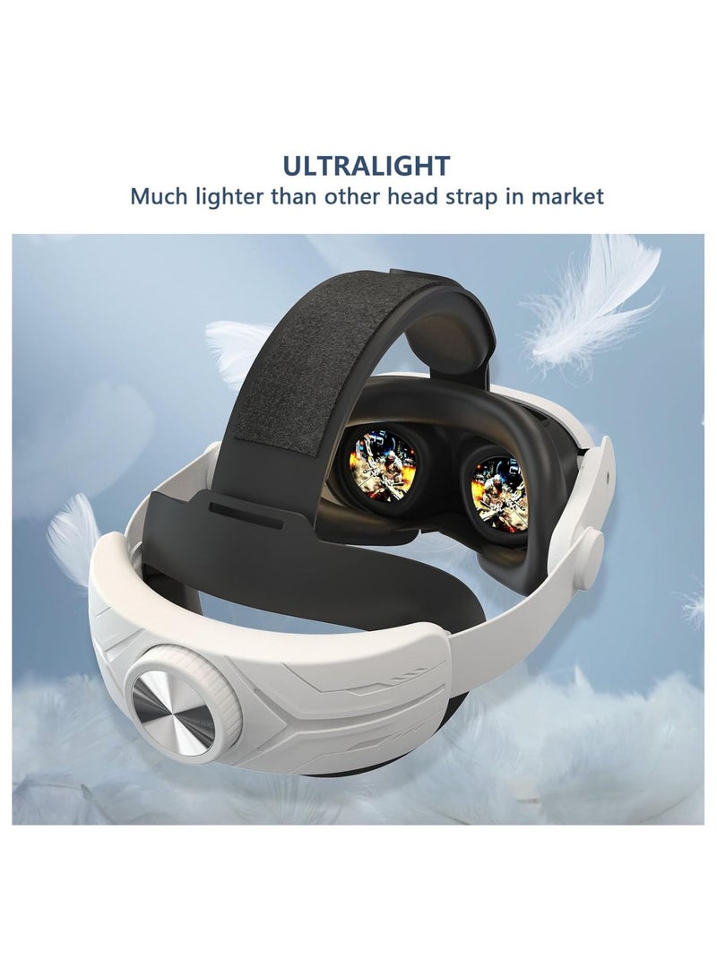 Zikra Head Strap for Meta Quest 3, Super Soft and Skin Friendly PU Surface, Elite Strap Replacement, Adjustable Enhanced Support and Lightweight Design VR Accessories for Meta Quest 3 - Image 4