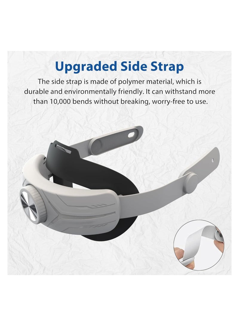 Zikra Head Strap for Meta Quest 3, Super Soft and Skin Friendly PU Surface, Elite Strap Replacement, Adjustable Enhanced Support and Lightweight Design VR Accessories for Meta Quest 3 - Image 3