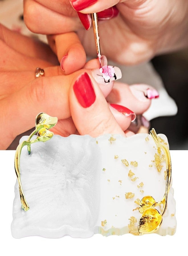 نيل ويند لوحة ألوان فن الأظافر من الراتنج من نايل ويند، لوحة ألوان مختلطة لرسم فن الأظافر، لوحة ألوان جل الأظافر بحواف ذهبية، لوحة عرض لخلط مكياج الأظافر - Image 2