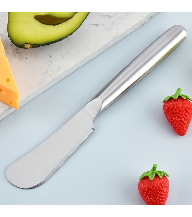 Stainless Steel Long Handle Kitchen Knife Set of Six for Cheese Beef Salad Baking - Image 5